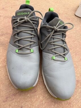 Skechers Men's Gray Athletic Golf Shoes with Lime Accents